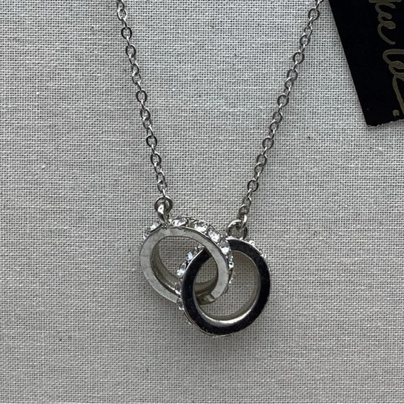 Cookie Lee Rhinestone Rings Necklace - Picture 2 of 2